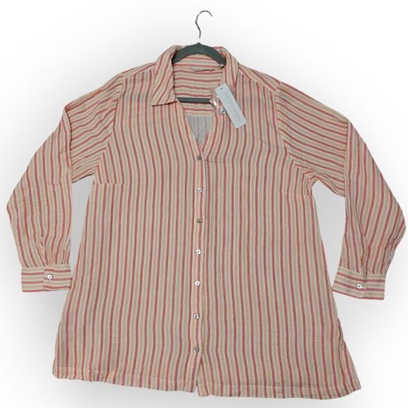 NWT SOFT SURROUNDINGS ESCAMBIA GAUZE TUNIC SHIRT SIZE 1X - Picture 2 of 8